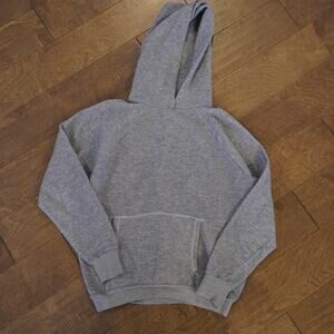 Healthknit Hooded Pullover Sweatshirt Gray Mens Size Large